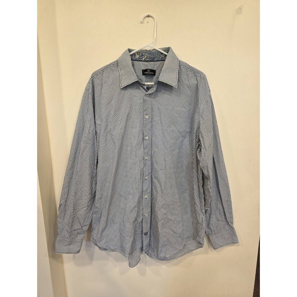 Bugatchi Uomo Men's XXL Flip Cuff Cotton Unique Floral Button Up Dress Shirt